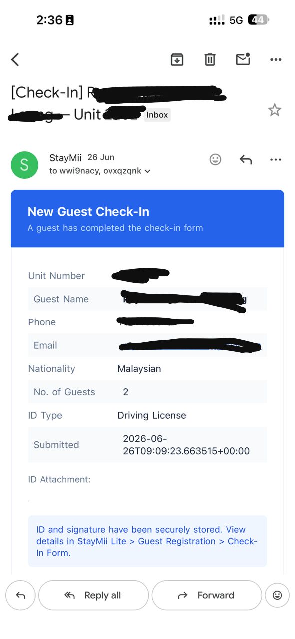 Facebook Welcome Email — real TelegramEmailBot screenshot